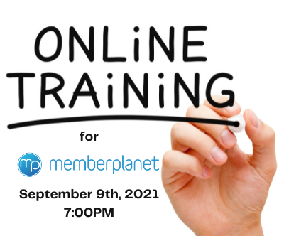 Online Training for memberplanet • 9/9/21 @ 7PM