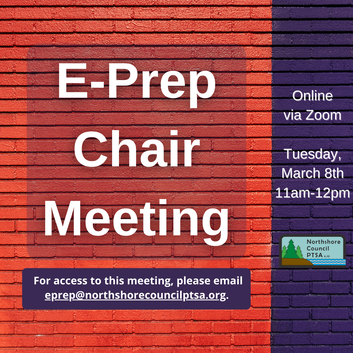 E-Prep Chair Meeting - Tuesday, March 1st 11am-12pm