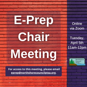 E-Prep Chair Meeting • Tuesday, April • 11am-12pm5th 