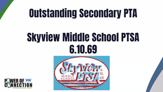 Skyview Middle School PTSA - WSPTA Outstanding Secondary PTA of the Year for 2020-2021!