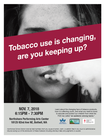 Event flier: Tobacco use is changing, are you keeping up?