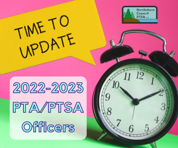 Time to Update 2022-2023 PTA/PTSA Officers