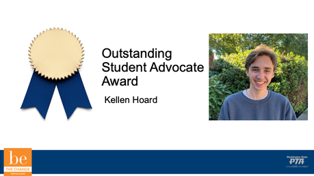 Kellen Hoard - WSPTA Outstanding Student Advocate Award